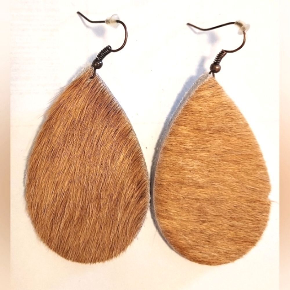 Hair On Hide Earrings